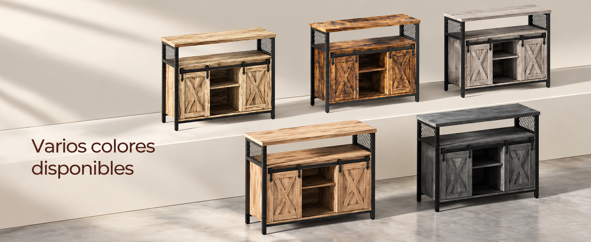 Tenerife | Aparador, Armario de Cocina, Armario de Almacenamiento, con 2 Puertas Correderas, 33 x 100 x 80 cm