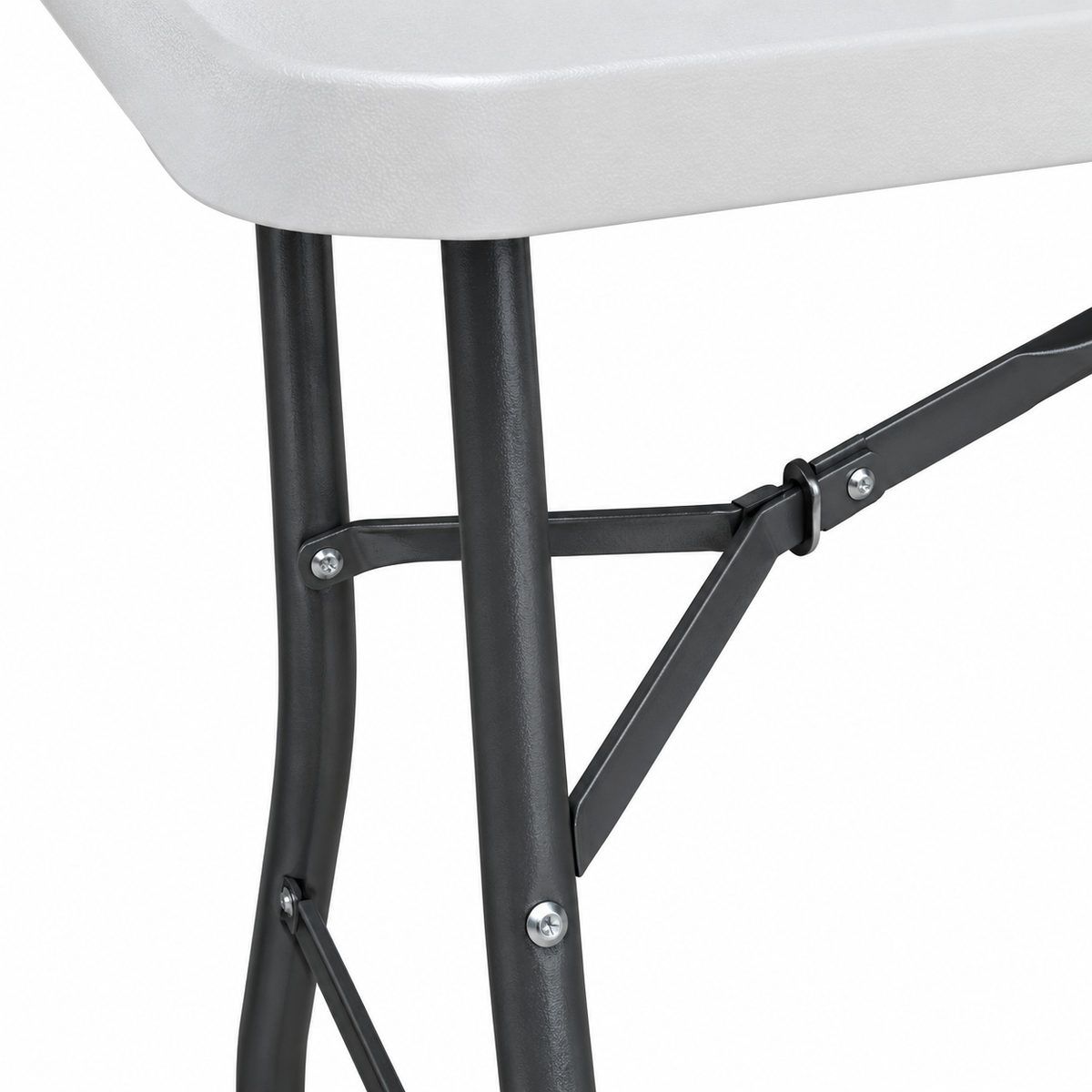 Jaca | Mesa Plegable Resina Reforzada 180x74x74cm | Camping, Jardín y Eventos | Acero y Pies Antideslizantes | Carga Hasta 150kg | 2-8 Personas