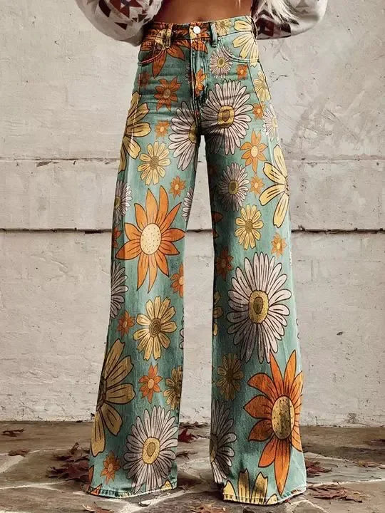 Pantalón Floral Retro