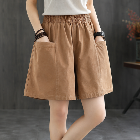 Paulina | Short amplio de algodón con bolsillos XL – comodidad en 2 colores