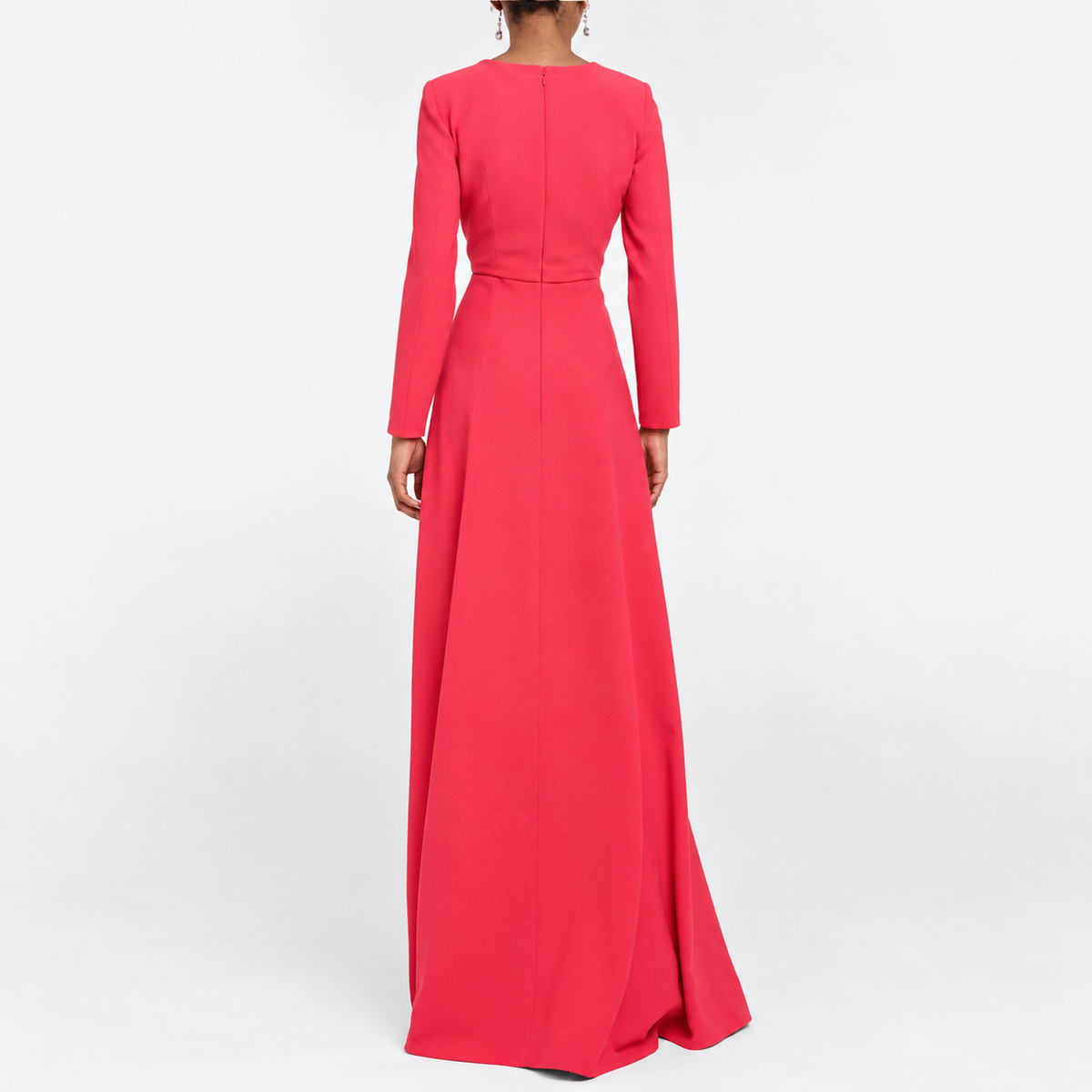 Annabel | Vestido Largo Fucsia con Lazos – Elegancia de Fiesta