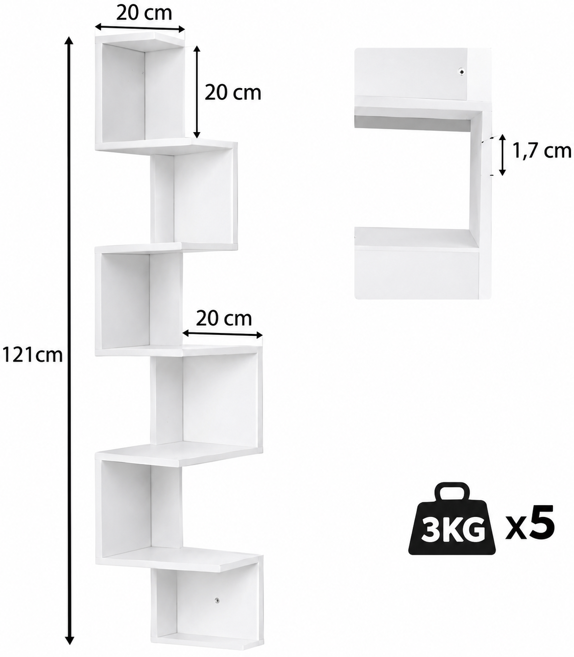 Denia | Estantería esquinera