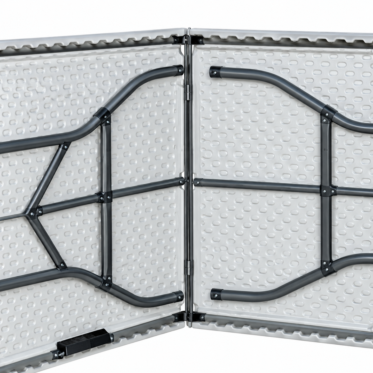 Jaca | Mesa Plegable Resina Reforzada 180x74x74cm | Camping, Jardín y Eventos | Acero y Pies Antideslizantes | Carga Hasta 150kg | 2-8 Personas