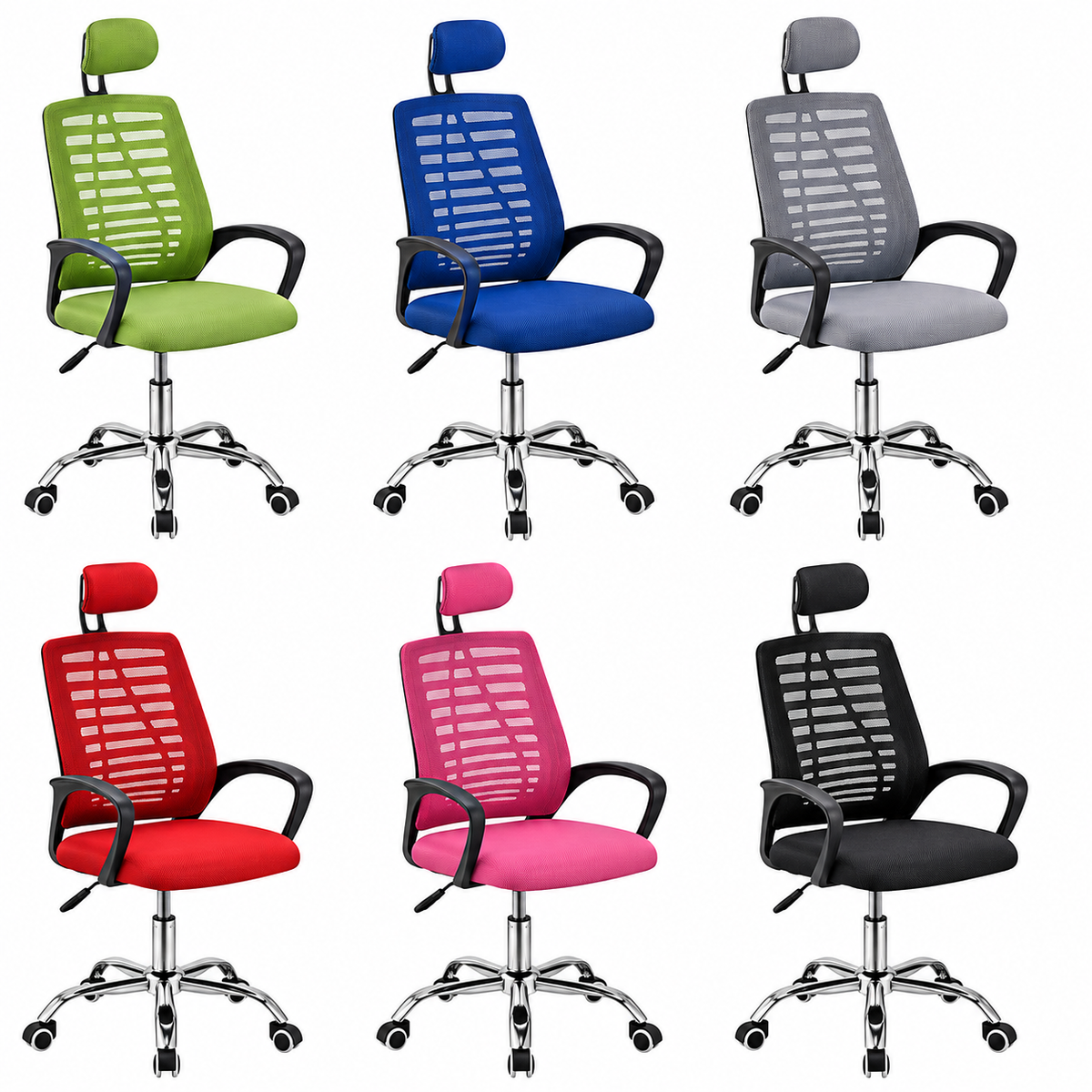 Cerler | Silla de Oficina Ergonómica con Reposacabezas Ajustable