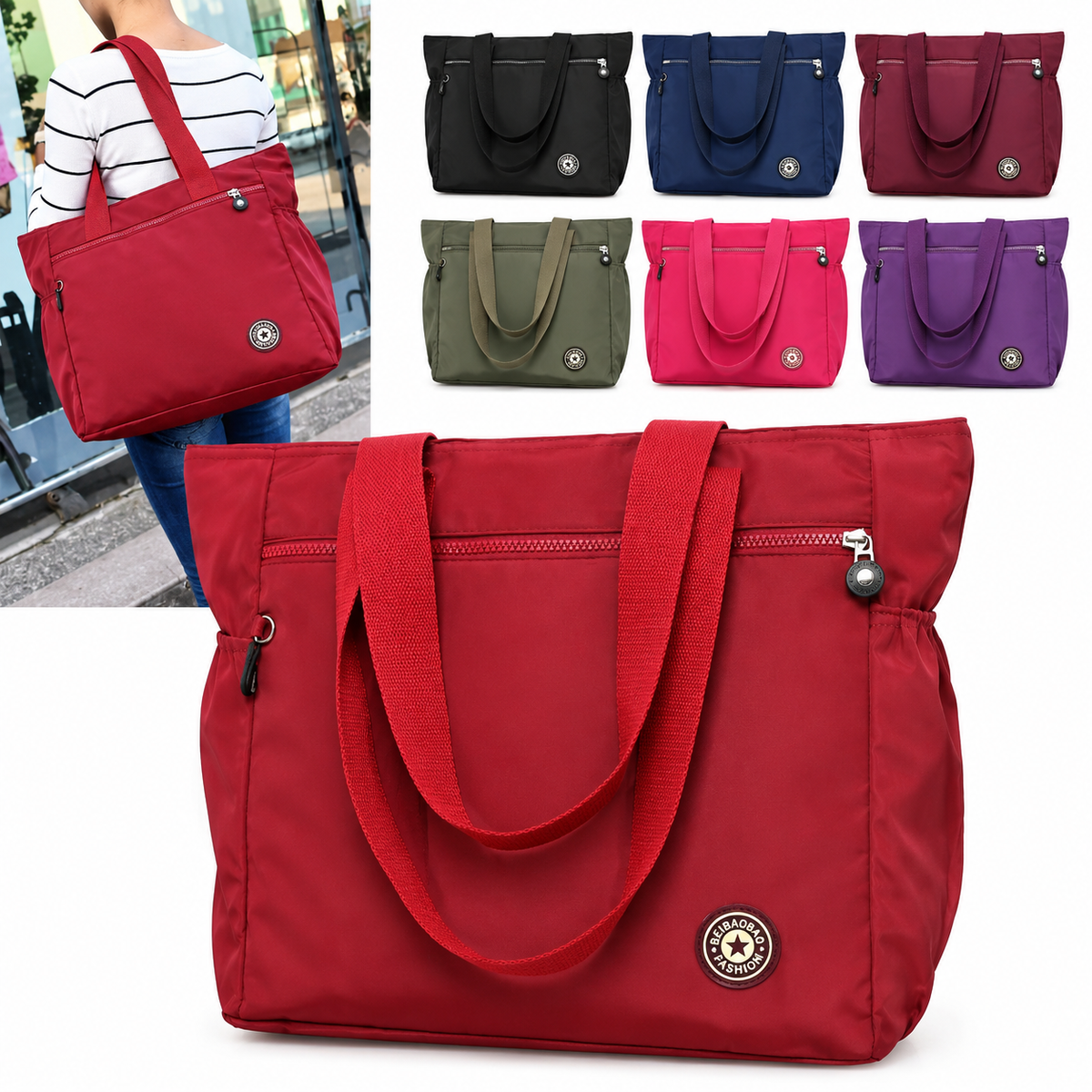 Tote Bag Super | Bolso Tote Bag de Nailon Impermeable de Gran Capacidad