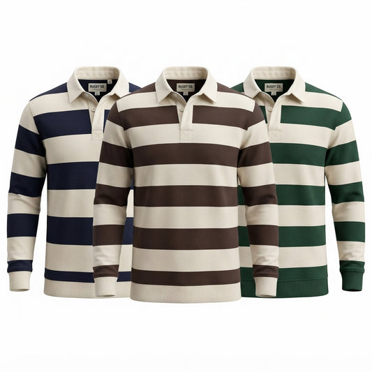 Pablo | Polo Rugby de Punto Grueso — Rayas Bicolor