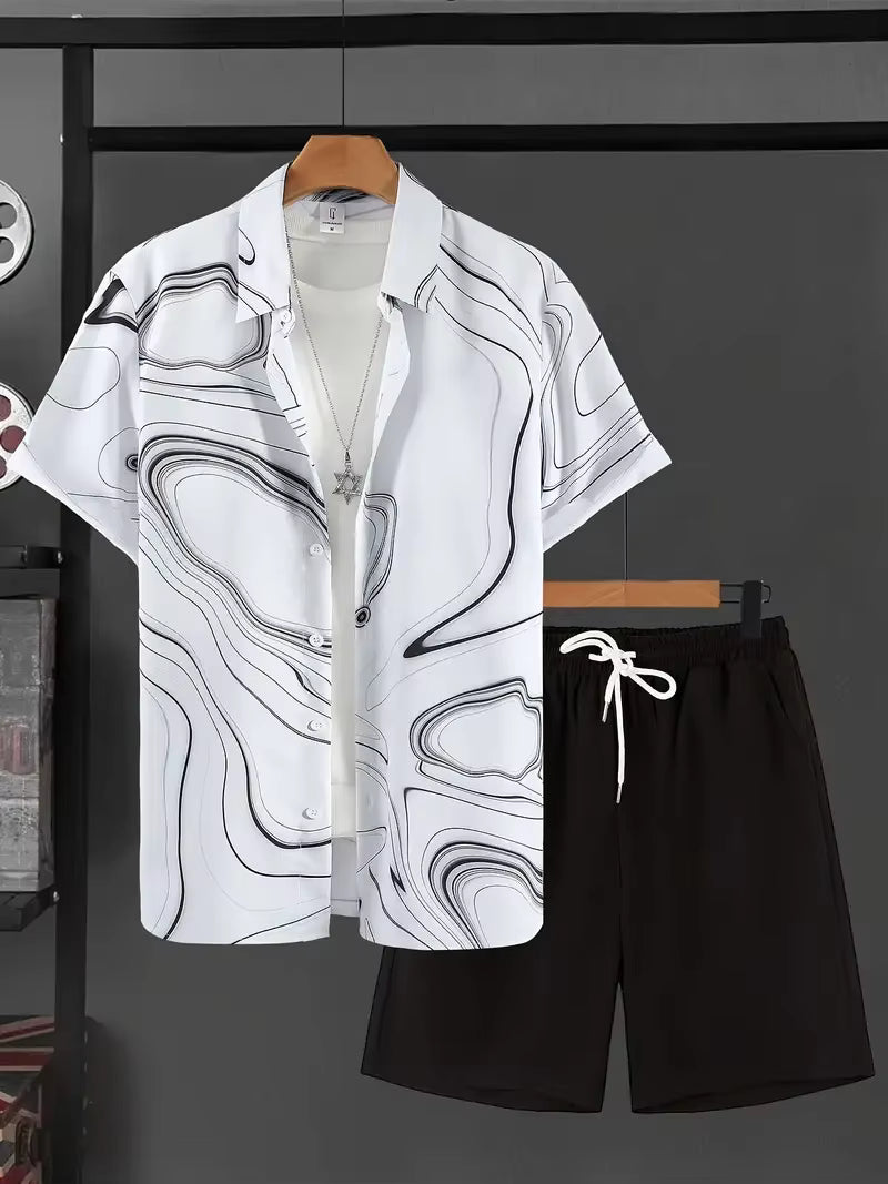 Adrián | Camisa de cuello cubano y pantalón ajustable