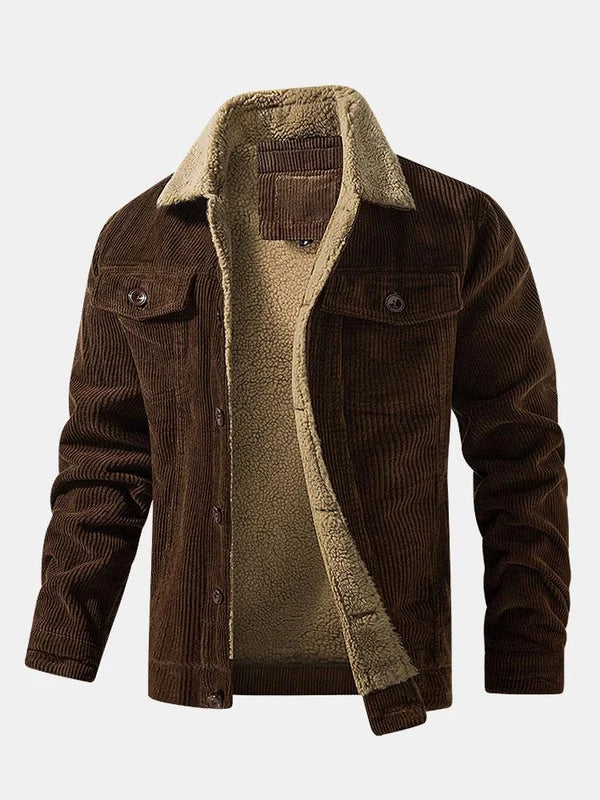 Jose | Chaqueta de Pana Forrada de Borreguito
