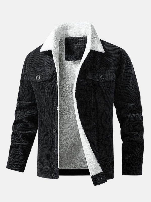 Jose | Chaqueta de Pana Forrada de Borreguito