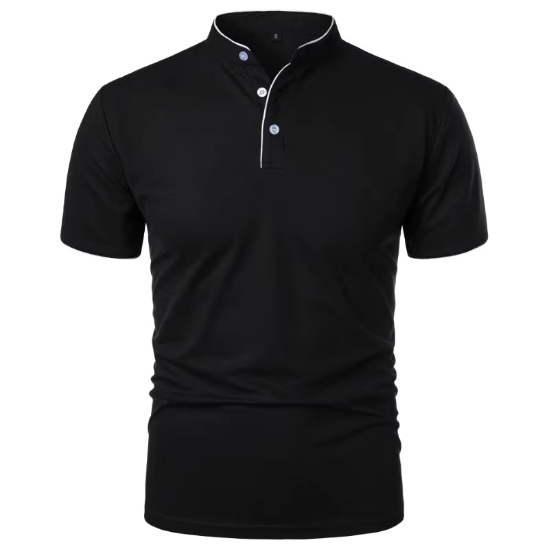 Luciano | Polo Cuello Mao con Vivo de Contraste