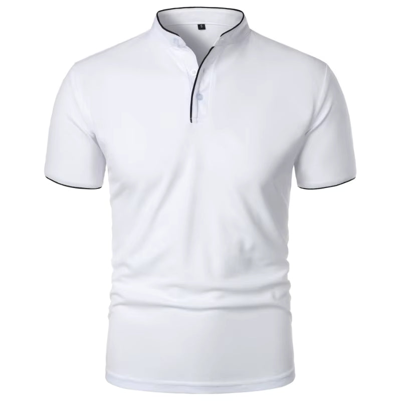 Luciano | Polo Cuello Mao con Vivo de Contraste