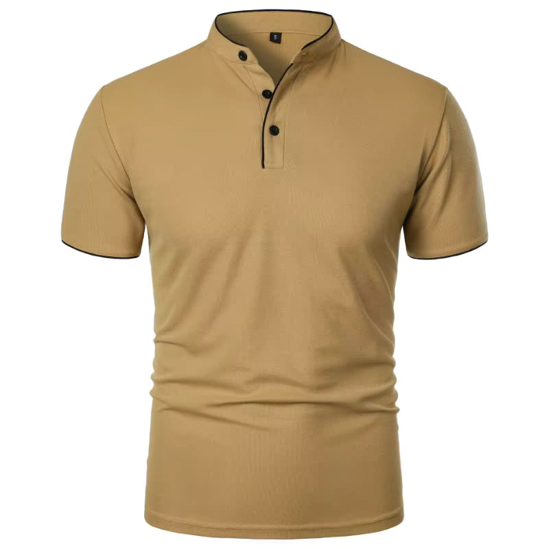 Luciano | Polo Cuello Mao con Vivo de Contraste
