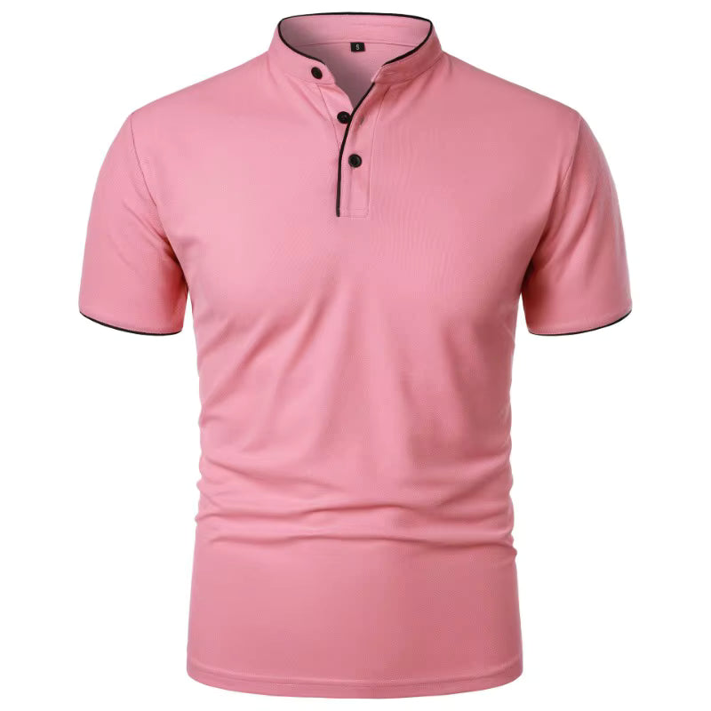 Luciano | Polo Cuello Mao con Vivo de Contraste