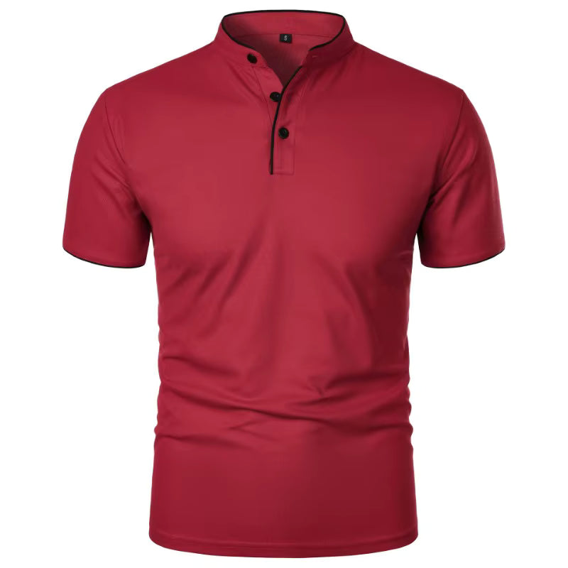 Luciano | Polo Cuello Mao con Vivo de Contraste