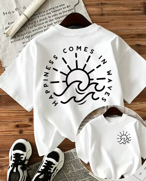 Karen | Camiseta "Happiness Comes in Waves"