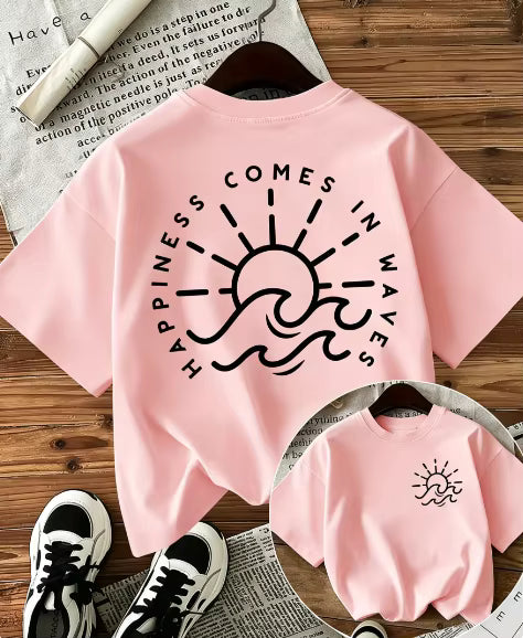 Karen | Camiseta "Happiness Comes in Waves"